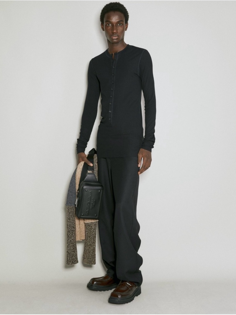 Dolce & Gabbana Embossed Black Leather Bag - Picture 4 of 11